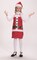 The Costume Center Red and White Christmas Apron and Matching Hat - Child Size S/M